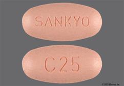 Pink Oval Sankyo And C25 - Olmesartan Medoxomil / Hydrochlorothiazide 40mg-25mg Tablet