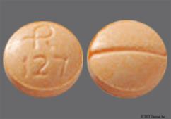 Orange Round Logo 127 - Clonidine Hydrochloride 0.1mg Tablet