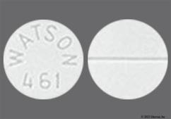 White Round Watson 461 - Glipizide 10mg Tablet