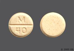 Peach Round M 40 - Clorazepate Dipotassium 7.5mg Tablet