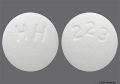 White Round Hh And 223 - Risperidone 1mg Tablet