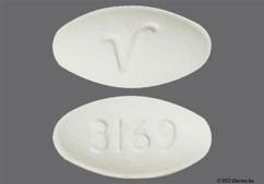 White Oval 3169 And V - Furosemide 20mg Tablet