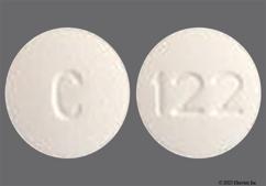 White Round C And 122 - Topiramate 25mg Tablet