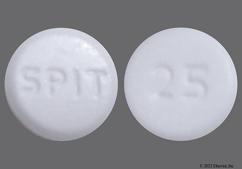 White Round 25 And Spit - Spironolactone 25mg Tablet