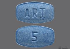 Blue Modified Rectangle Ari And 5 - Aripiprazole 5mg Tablet