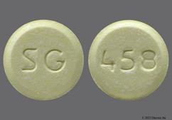 Yellow Round 458 And Sg - Carbidopa / Levodopa 25mg-100mg Tablet