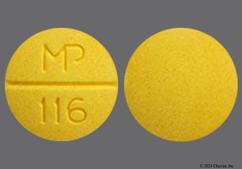 Yellow Round Mp 116 - Sulindac 200mg Tablet