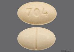 Yellow Oval 704 - Enalapril Maleate 2.5mg Tablet