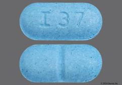 Blue Oblong I 37 - Glyburide 5mg Tablet