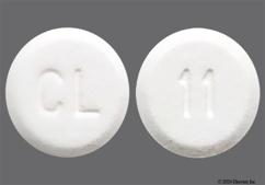 White Round Cl And 11 - Hyoscyamine Sulfate 0.125mg Sublingual Tablet