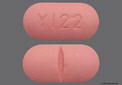 Pink Oblong Y122 - Paroxetine Hydrochloride 20mg Tablet