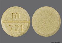 Yellow Round M 721 - Carbidopa / Levodopa 25mg-100mg Tablet