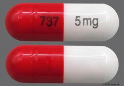 Orange And White 737 5 Mg - Terazosin Hydrochloride 5mg Capsule