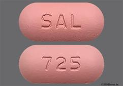 Pink Oblong Sal And 725 - Mycophenolate Mofetil 500mg Tablet