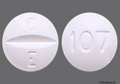 White Round 107 And C E - Doxazosin Mesylate 4mg Tablet