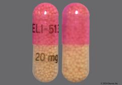 Pink And White Eli-513 20Mg - Amphetamine / Dextroamphetamine Salts 20mg Extended-Release Capsule
