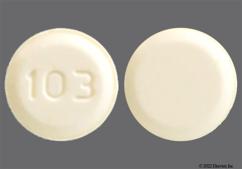 Yellow Round 103 - Chlorthalidone 25mg Tablet