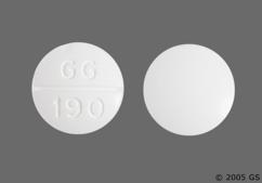White Round Gg 190 - Methocarbamol 500mg Tablet