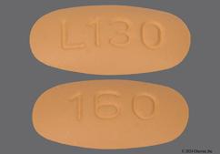 Yellow Oval 160 And L130 - Valsartan 160mg Tablet