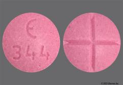 Pink Round E 344 - Amphetamine / Dextroamphetamine Salts 20mg Tablet