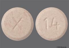 Pink Round X And 14 - Rizatriptan Benzoate 10mg Tablet