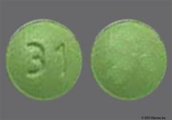 Green Round 31 - Amitriptyline Hydrochloride 25mg Tablet