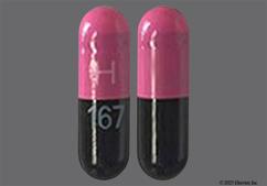 Black And Pink H 167 - Lansoprazole 30mg Delayed-Release Capsule