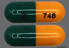 Green And Orange-Brown B 748 - Duloxetine 60mg Delayed-Release Capsule