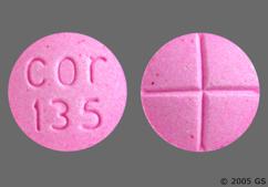 Pink Round Cor 135 - Amphetamine / Dextroamphetamine Salts 20mg Tablet
