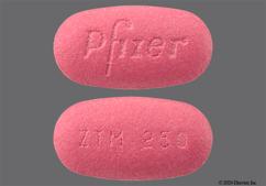 Pink Oblong Ztm 250 And Pfizer - Azithromycin 250mg Tablet (6ct Blister Card)
