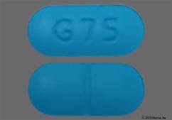 Blue Oblong G 75 - Sertraline Hydrochloride 50mg Tablet