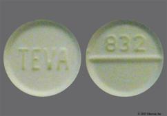 Yellow Round 832 And Teva - Clonazepam 0.5mg Tablet