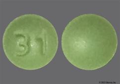 Green Round 31 - Amitriptyline Hydrochloride 25mg Tablet