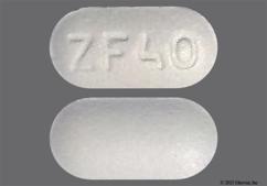 White Oblong Zf 40 - Memantine Hydrochloride 10mg Tablet
