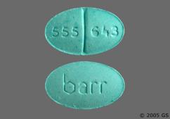 Green Oval 555 643 And Barr - Triamterene / Hydrochlorothiazide 37.5mg-25mg Tablet