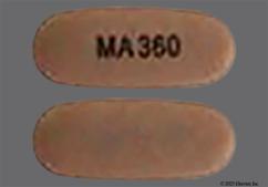 Red-Orange Oval Ma 360 - Mycophenolic Acid 360mg Delayed-Release Tablet