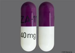 Purple And White Za-11 40 Mg - Omeprazole 40mg Delayed-Release Capsule