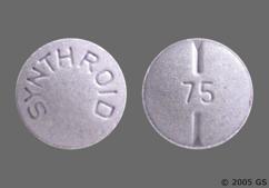 Purple Round Synthroid And 75 - Synthroid 75mcg Tablet