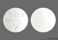 White Round 5013 V - Phenobarbital 64.8mg Tablet