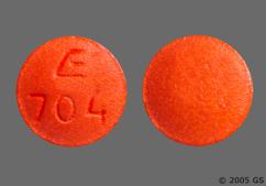 Red Round E 704 - Bisoprolol Fumarate / Hydrochlorothiazide 5mg-6.25mg Tablet