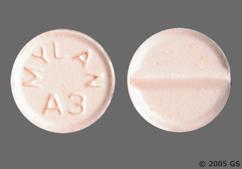 Peach Round Mylan A3 - Alprazolam 0.5mg Tablet