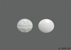 White Round M 63 - Atenolol / Chlorthalidone 50mg-25mg Tablet