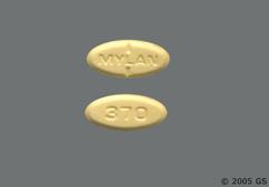 Yellow Oval 370 And Mylan - Bumetanide 1mg Tablet