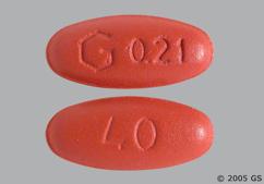Brown Oval 40 And Logo 021 - Quinapril Hydrochloride 40mg Tablet