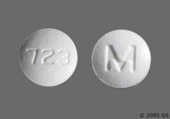 White Round M And 723 - Enalapril Maleate / Hydrochlorothiazide 10mg-25mg Tablet