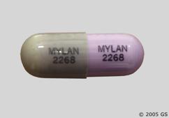 Gray And Purple Mylan 2268 Mylan 2268 - Terazosin Hydrochloride 5mg Capsule