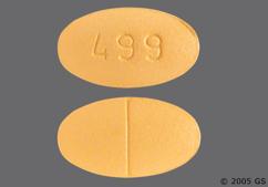 Yellow Oval 499 - Mirtazapine 15mg Tablet