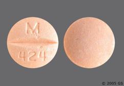 Peach Round M 424 - Metoprolol Tartrate / Hydrochlorothiazide 50mg-25mg Tablet