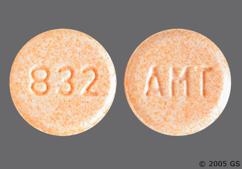 Peach Round 832 And Amt - Amantadine Hydrochloride 100mg Tablet