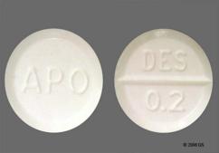 White Round Des 0.2 And Apo - Desmopressin Acetate 0.2mg Tablet